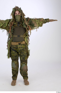 Photos Andrew Elliott Sniper in Ghillie t poses whole body…